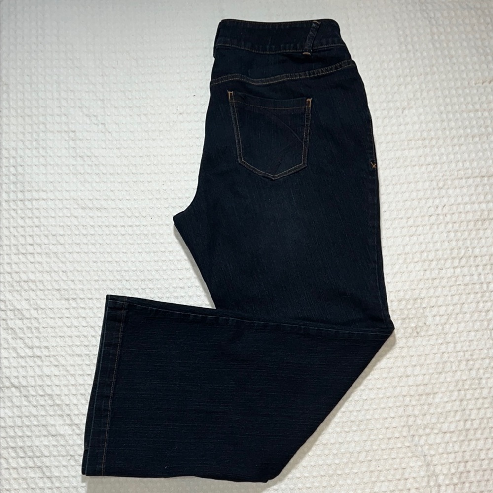 Lane Bryant Dark Wash Boot Cut Jeans - Black